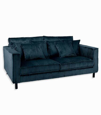 Canapé UPSON tissu velours bleu