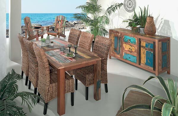 Table SUNSHINE bois de bateau