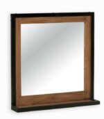 Miroir de salle de bains en teck recyclé