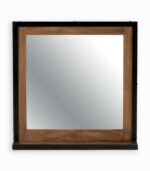 Miroir de salle de bains en teck recyclé