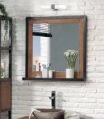 Miroir de salle de bains en teck recyclé