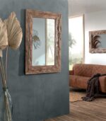 Miroir kali en teck recyclé