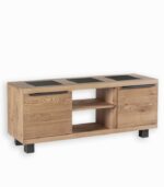 Meuble TV avec sa céramique aspect ardoise incrustée