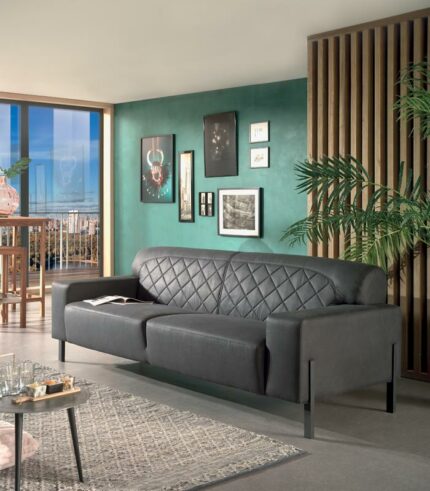 Canapé MORS gris design rétro
