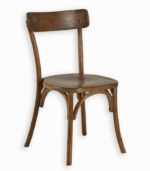 Chaise bistrot en orme massif finition antique.