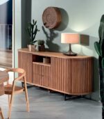 Bahut en teck massif design moderne