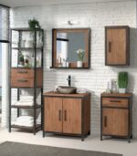 La salle de bains en teck recyclé et fer vieilli BROWTON.