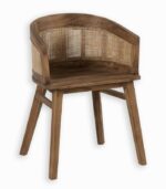 Fauteuil ELWOOD teck recyclé en cannage