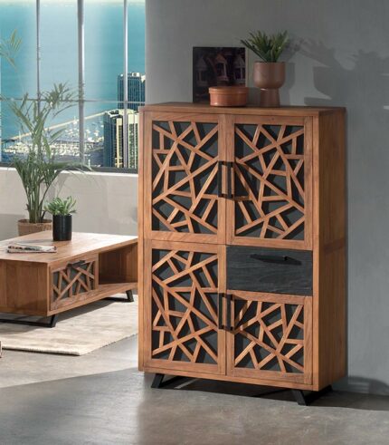 Enfilade RAIVA en reck massif design ethnique chic