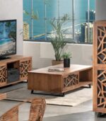 Table basse RAIVA en reck massif design ethnique chic