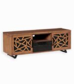 Meuble TV RAIVA en reck massif design ethnique chic