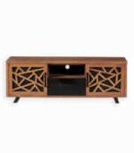 Meuble TV RAIVA en reck massif design ethnique chic