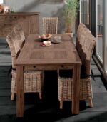 Table en teck recyclé de fabrication artisanale