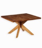 Table carrée en teck massif pied étoile