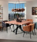 Table carrée en teck recyclé WILLOW