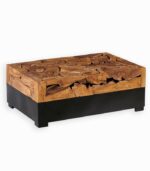 Table basse en teck et métal