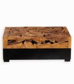 Table basse en teck et métal