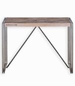 Table en bois de bateau recyclé et métal