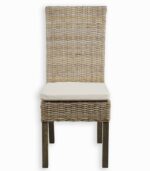 Chaise IOLA en kubu blanchi