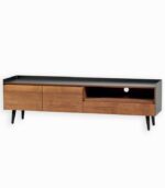 Meuble TV en teck recyclé et métal