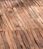 Lattes de plancher en teck recyclé