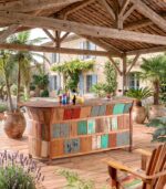 Bar SUNSHINE en bois de bateau recyclé
