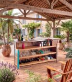 Bar SUNSHINE en bois de bateau recyclé