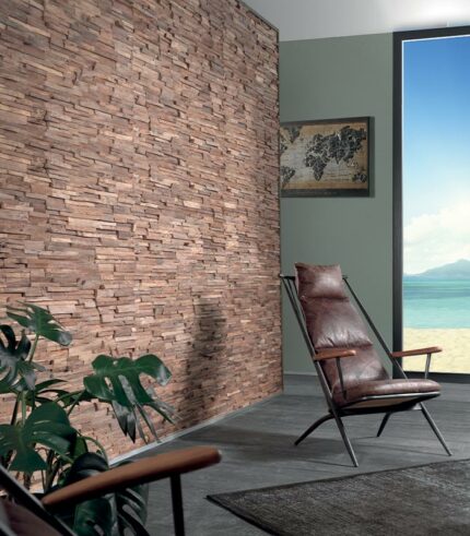 Panneaux muraux en teck recyclé