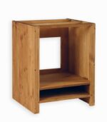 Meuble bas four en pin massif ciré et pin recyclé