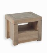 Chevet en pin massif brossé