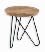 Tabouret TECK et pieds métal