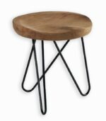 Tabouret TECK et pieds métal