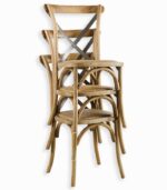 Chaise BISTROT empilable assise rotin