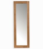 Miroir long encadrement chêne