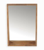 Miroir haut en chêne avec rebord