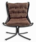 Fauteuil en cuir NORMAN au design vintage