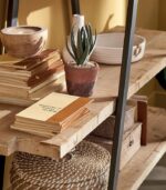 Etagère en sapin massif et métal