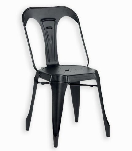 Chaise MACKAY noire en métal