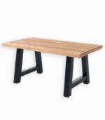 Table NYORD en chêne blanchi et pieds noirs