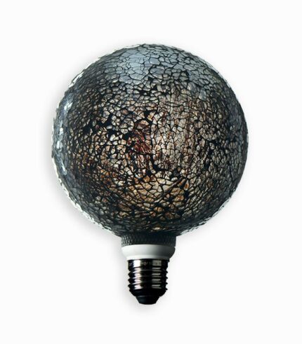Ampoule LED décorative mosaïque noire