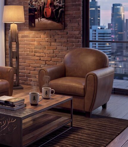 Fauteuil HAVANA cognac