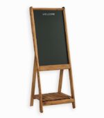 Chevalet en pin recyclé avec tableau noir