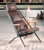Fauteuil cuir design indus