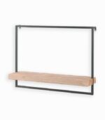 Etagère murale en sapin massif et métal