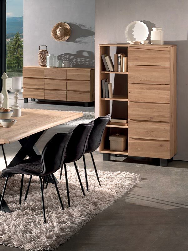 Mobilier en Chêne massif brossé