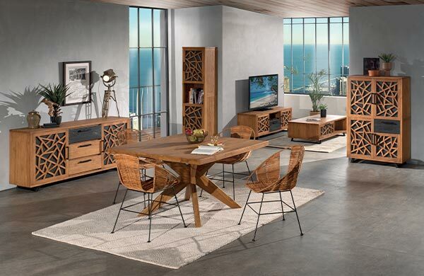 Séjour en teck massif