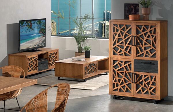 Salon en teck massif