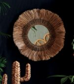 Miroir en feuille d'Abaca (bananier)