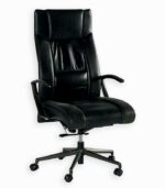 Fauteuil de bureau en cuir noir