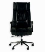 Fauteuil de bureau en cuir noir